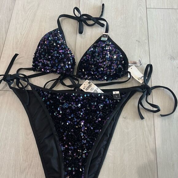 Etam women’s 2pc set swimsuit top size XL bottom L - Picture 2 of 5